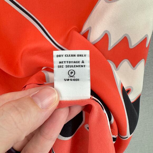 Diane von Furstenberg Floral Boat Neck Flowy Silk Tunic Top - Picture 14 of 14